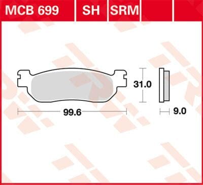 Brake Pad Sinter Scooter 125+ TRW TRW MOTOVEIKALS 21