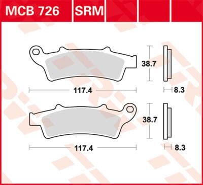 Brake Pad Sinter Scooter 125+ TRW TRW MOTOVEIKALS 21