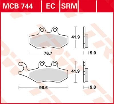 Brake Pad Sinter Scooter 125+ TRW TRW MOTOVEIKALS 21