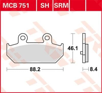 Brake Pad Sinter Scooter 125+ TRW TRW MOTOVEIKALS 21