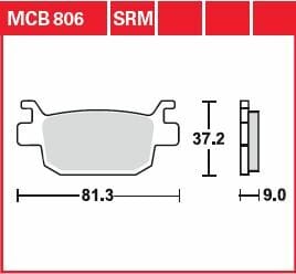 Brake Pad Sinter Scooter 125+ TRW TRW MOTOVEIKALS 21