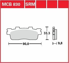 Brake Pad Sinter Scooter 125+ TRW TRW MOTOVEIKALS 21
