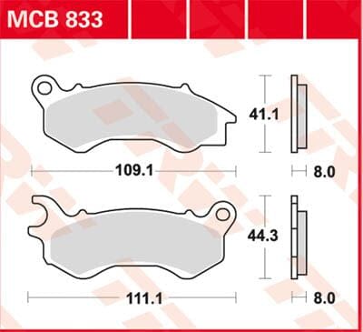 Brake Pad Sinter Scooter TRW TRW MOTOVEIKALS 21