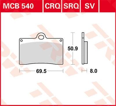 Brake Pad Trw Mcb540Sv TRW TRW MOTOVEIKALS 21