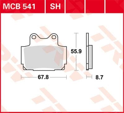Brake Pad Trw Mcb541Sh TRW TRW MOTOVEIKALS 21