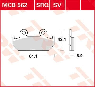 Brake Pad Trw Mcb562Sv TRW TRW MOTOVEIKALS 21