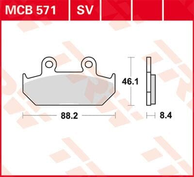 Brake Pad Trw Mcb571Sv TRW TRW MOTOVEIKALS 21