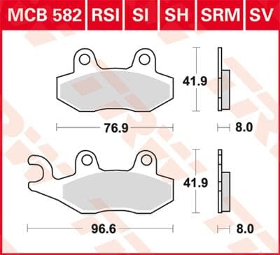 Brake Pad Trw Mcb582Sv TRW TRW MOTOVEIKALS 21