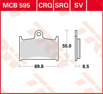 Brake Pad Trw Mcb595Sv TRW TRW MOTOVEIKALS 21