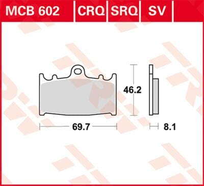 Brake Pad Trw Mcb602Sv TRW TRW MOTOVEIKALS 21