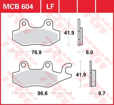 Brake Pad Trw Mcb604 TRW TRW MOTOVEIKALS 21