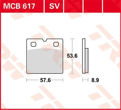 Brake Pad Trw Mcb617Sv TRW TRW MOTOVEIKALS 21