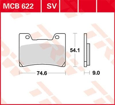 Brake Pad Trw Mcb622Sv TRW TRW MOTOVEIKALS 21