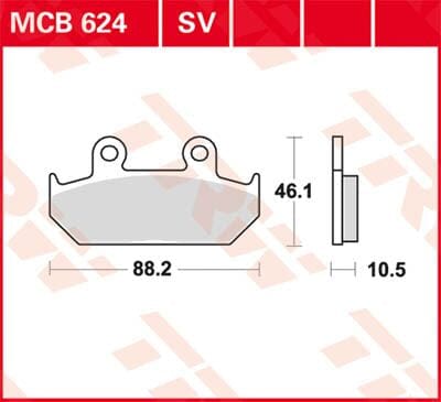 Brake Pad Trw Mcb624Sv TRW TRW MOTOVEIKALS 21