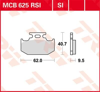Brake Pad Trw Mcb625Si TRW TRW MOTOVEIKALS 21