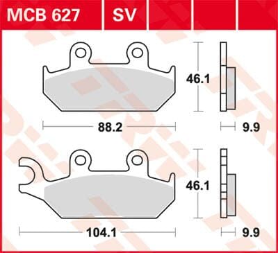 Brake Pad Trw Mcb627Sv TRW TRW MOTOVEIKALS 21