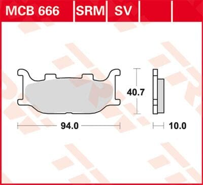 Brake Pad Trw Mcb666Sv TRW TRW MOTOVEIKALS 21