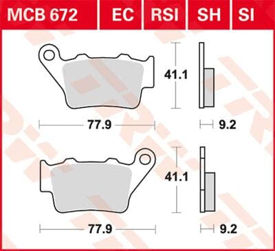 Brake Pad Trw Mcb672Rsi TRW TRW MOTOVEIKALS 21