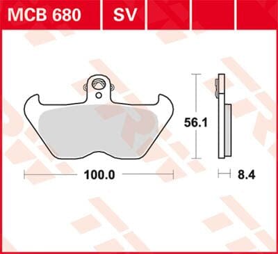 Brake Pad Trw Mcb680Sv TRW TRW MOTOVEIKALS 21