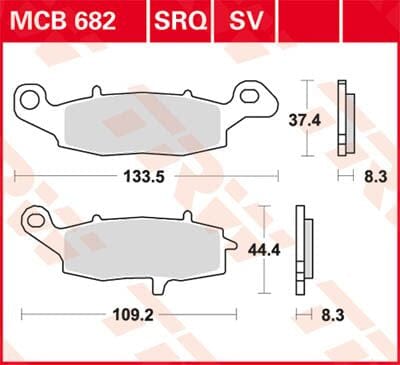 Brake Pad Trw Mcb682Sv TRW TRW MOTOVEIKALS 21