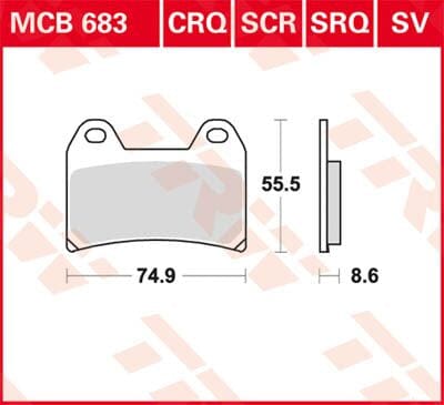 Brake Pad Trw Mcb683Crq TRW TRW MOTOVEIKALS 21