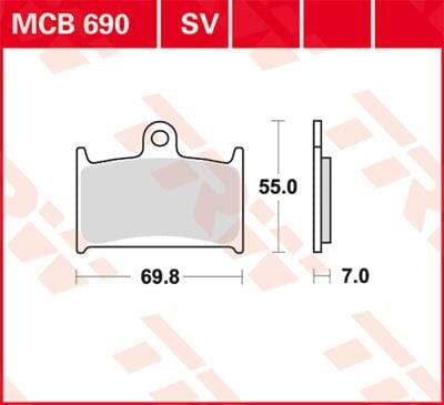 Brake Pad Trw Mcb690Sv TRW TRW MOTOVEIKALS 21