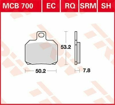 Brake Pad Trw Mcb700Rq TRW TRW MOTOVEIKALS 21