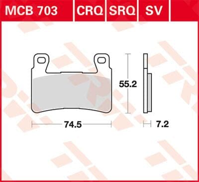 Brake Pad Trw Mcb703Sv TRW TRW MOTOVEIKALS 21
