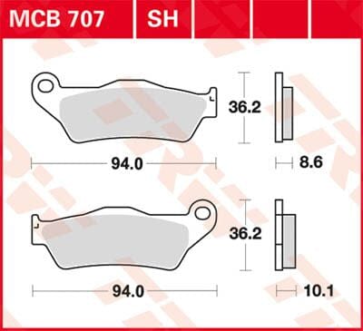 Brake Pad Trw Mcb707Sh TRW TRW MOTOVEIKALS 21