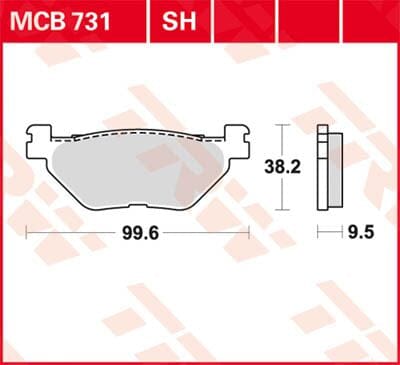 Brake Pad Trw Mcb731Sh TRW TRW MOTOVEIKALS 21