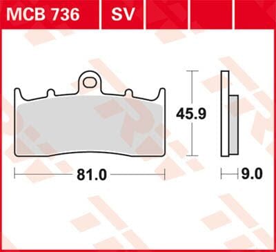 Brake Pad Trw Mcb736Sv TRW TRW MOTOVEIKALS 21