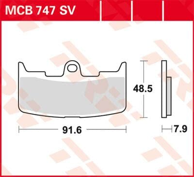 Brake Pad Trw Mcb747Sv TRW TRW MOTOVEIKALS 21