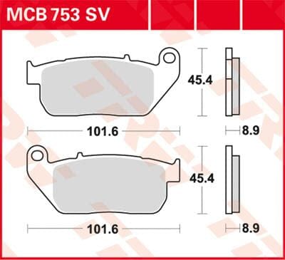 Brake Pad Trw Mcb753Sv TRW TRW MOTOVEIKALS 21