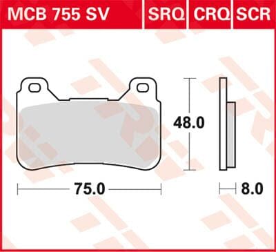 Brake Pad Trw Mcb755Crq TRW TRW MOTOVEIKALS 21