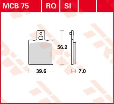 Brake Pad Trw Mcb75Rq TRW TRW MOTOVEIKALS 21