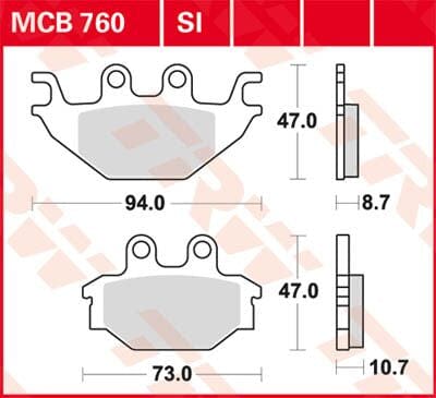 Brake Pad Trw Mcb760Si TRW TRW MOTOVEIKALS 21