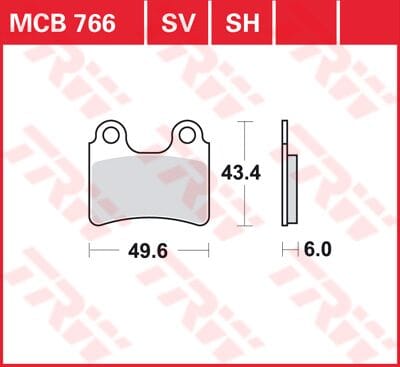 Brake Pad Trw Mcb766 TRW TRW MOTOVEIKALS 21