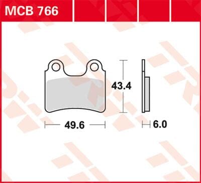 Brake Pad Trw Mcb766 TRW TRW MOTOVEIKALS 21