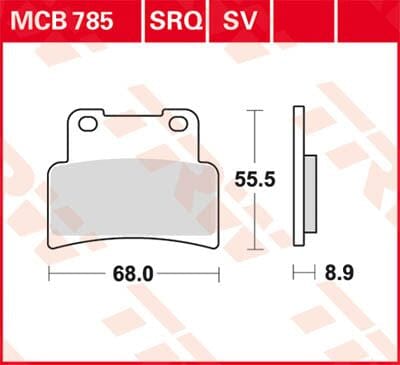 Brake Pad Trw Mcb785Sv TRW TRW MOTOVEIKALS 21