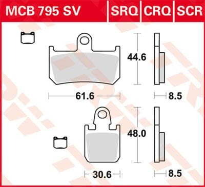 Brake Pad Trw Mcb795Crq TRW TRW MOTOVEIKALS 21