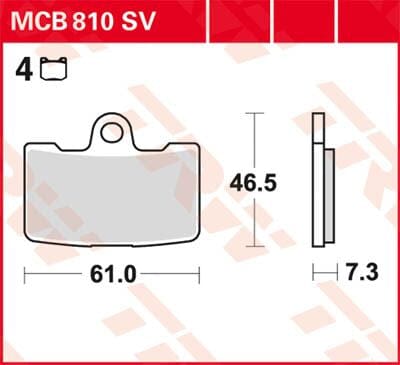 Brake Pad Trw Mcb810Sv TRW TRW MOTOVEIKALS 21
