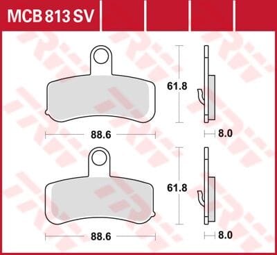 Brake Pad Trw Mcb813Sv TRW TRW MOTOVEIKALS 21