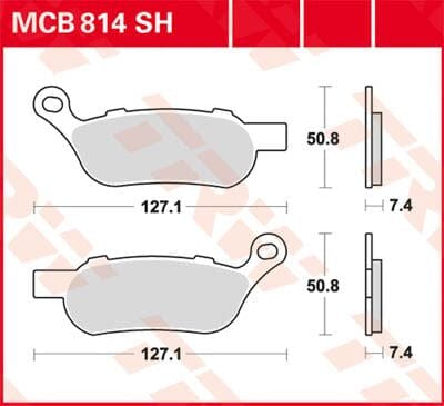 Brake Pad Trw Mcb814Sh TRW TRW MOTOVEIKALS 21