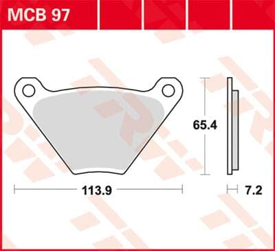 Brake Pad Trw Mcb97 TRW TRW MOTOVEIKALS 21