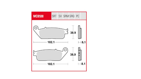 Brake Pad Trw TRW TRW MOTOVEIKALS 21