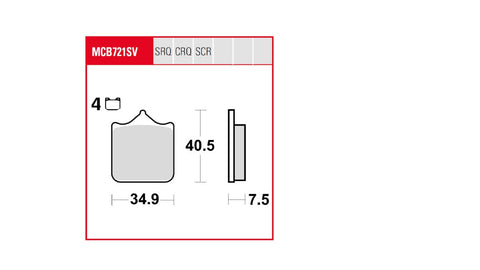 Brake Pad Trw TRW TRW MOTOVEIKALS 21