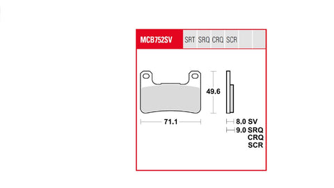 Brake Pad Trw TRW TRW MOTOVEIKALS 21