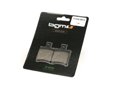 Brake pads -BGM 39.8x54mm- APRILIA SR 50cc Europa, Urban Kid, Viper 1994 (f), MBK Nitro (YQ50/L, 2-stroke) 50cc 1997 (f), YAMAHA Aerox (YQ50/L, 2-stroke) 50cc 1997 (f), Jog R 50cc 2002 (f), Jog RR LC 50cc 2002 (f), Neo´s 100cc 2000 (f), Zest 80cc 1994 (f BGM ORIGINAL MOTOVEIKALS 21