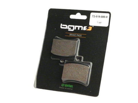 Brake pads -BGM 50.9x53.5mm- Sachs Speedjet 50, Aprilia SR 50cc 2000 (r), Atlantic (Arrecife) 125cc 2003 (r), Scarabeo 125cc 1998 (r), Scarabeo 150cc 1998 (r), Atlantic (Arrecife) 200cc 2003 (r), Scarabeo 200cc 2001 (r), Leonardo 250cc 1999 (r), Atlantic BGM ORIGINAL MOTOVEIKALS 21