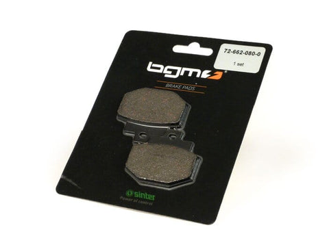 Brake pads -BGM 55.5x49mm- BENELLI Adiva 125cc 2000 (r), Adiva 150cc 2000 (r), GILERA DNA 125cc (G/H) 2001 (r), DNA 180cc (G/H) 2001 (r), Runner 125cc VX (G/H) 2001 (r), Runner 180cc VXR (G/H) 2001 (r), Runner 200cc VXR 2002-2006 (r), PIAGGIO Hexagon GTX BGM ORIGINAL MOTOVEIKALS 21